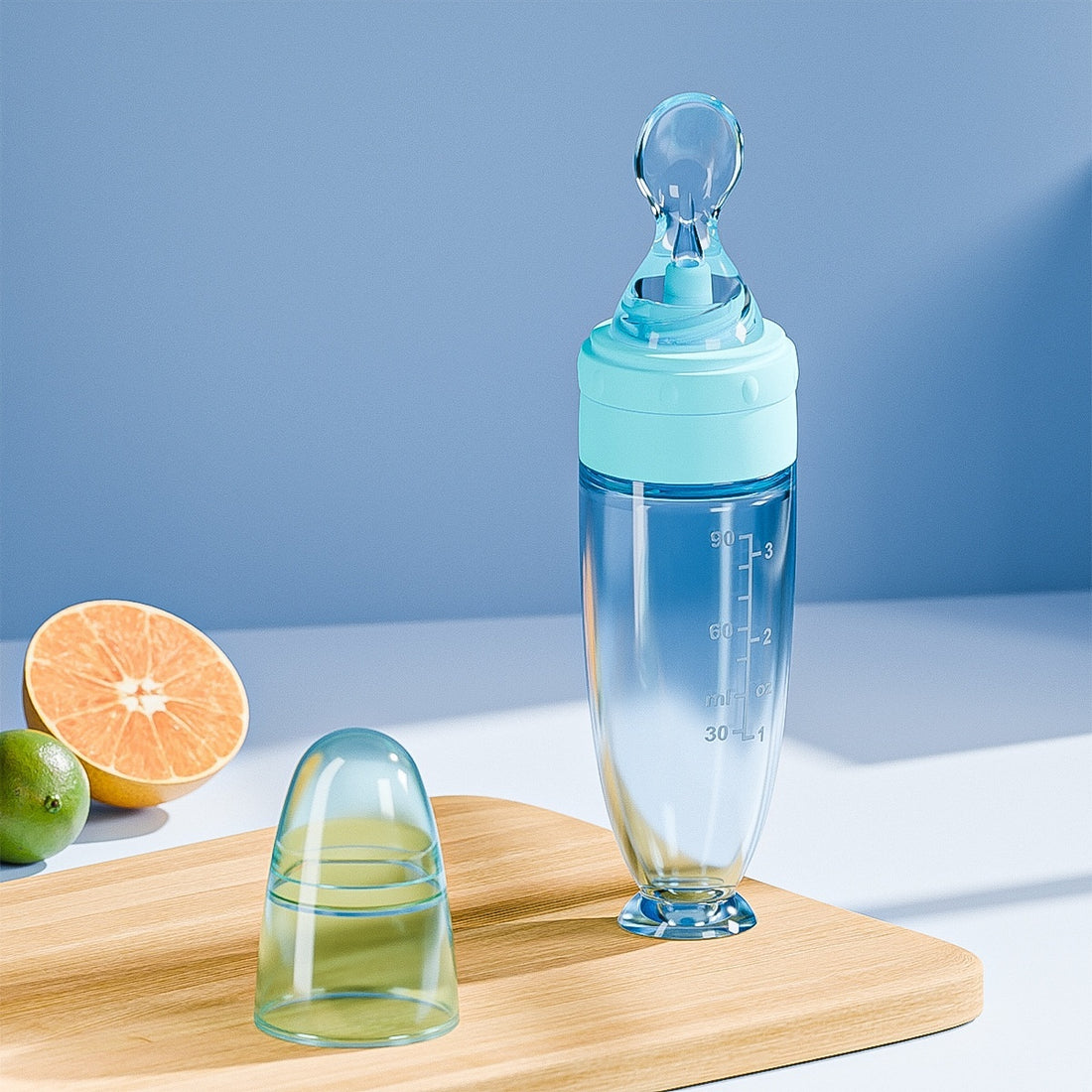 Silicone Squeeze Spoon for Baby Food and Rice Porridge Feeding