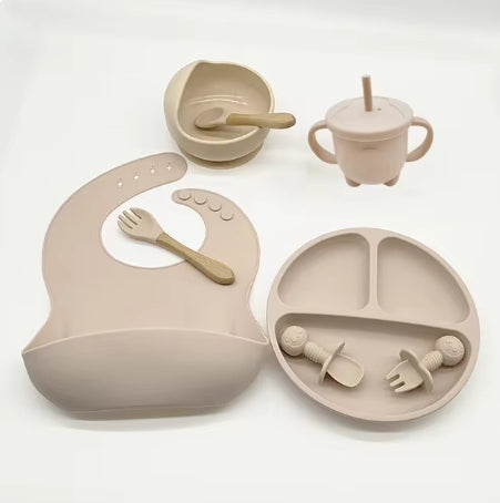 Silicone Baby Feeding Tableware for Complementary Food Learning