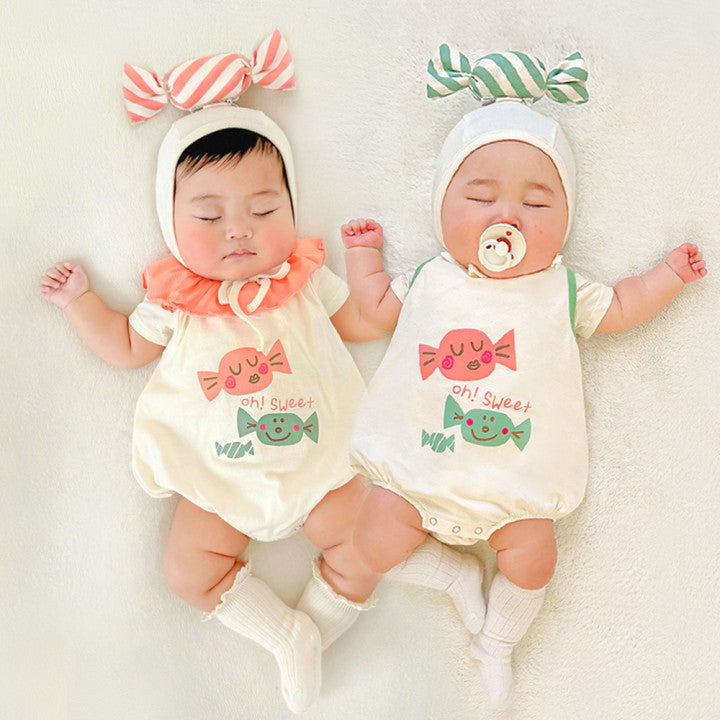 Korean Candy Print Baby Romper Suit Cute Jumpsuit