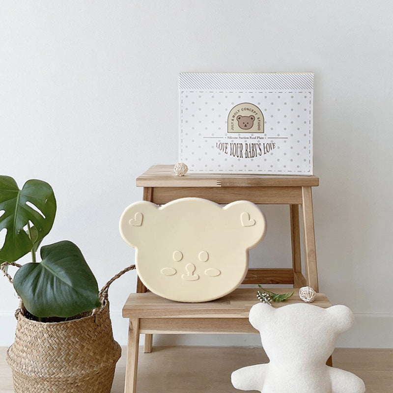 Suction-type Baby Silicone Tableware Complementary Food Bowl