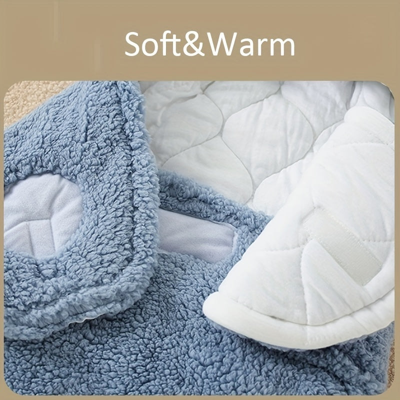Super Soft Fleece Baby Sleeping Bag Swaddle with Head Support