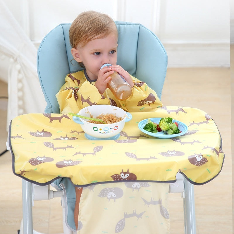 Baby Feeding Bib Cover Anti-Dirty Dining Chair Protective Gown